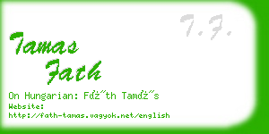 tamas fath business card